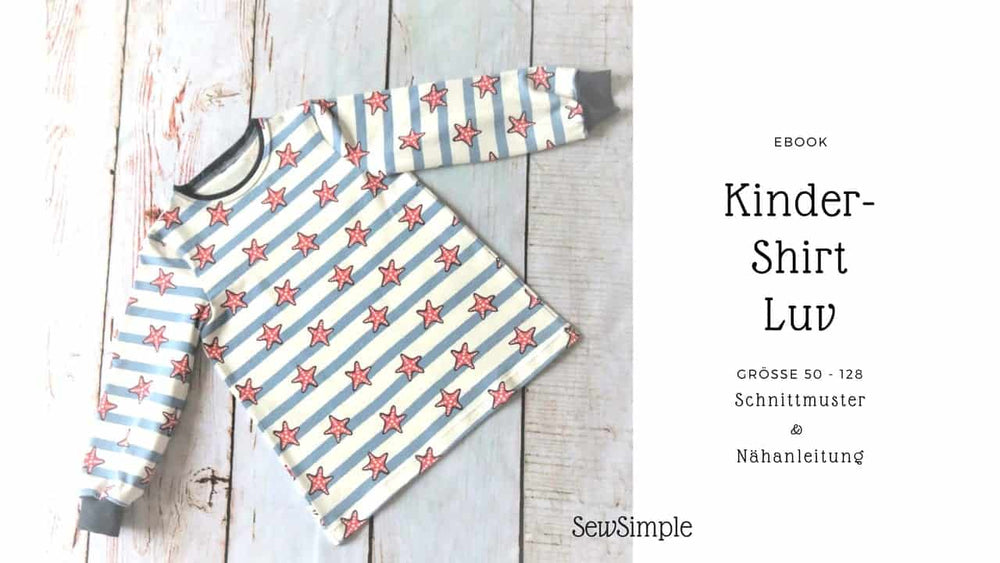 Kindershirt nähen: Bequemes Shirt für Kinder (mit Schnittmuster)