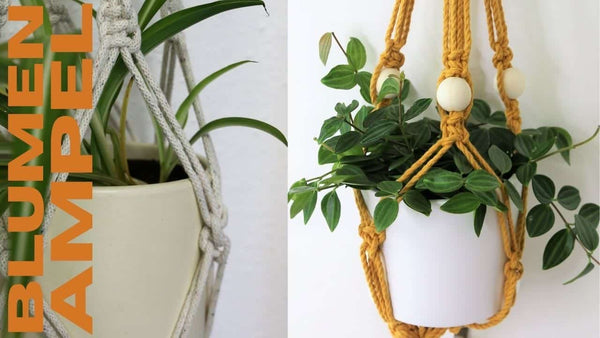 Blumenampel aus Makramee basteln: Schnelle DIY-Anleitung