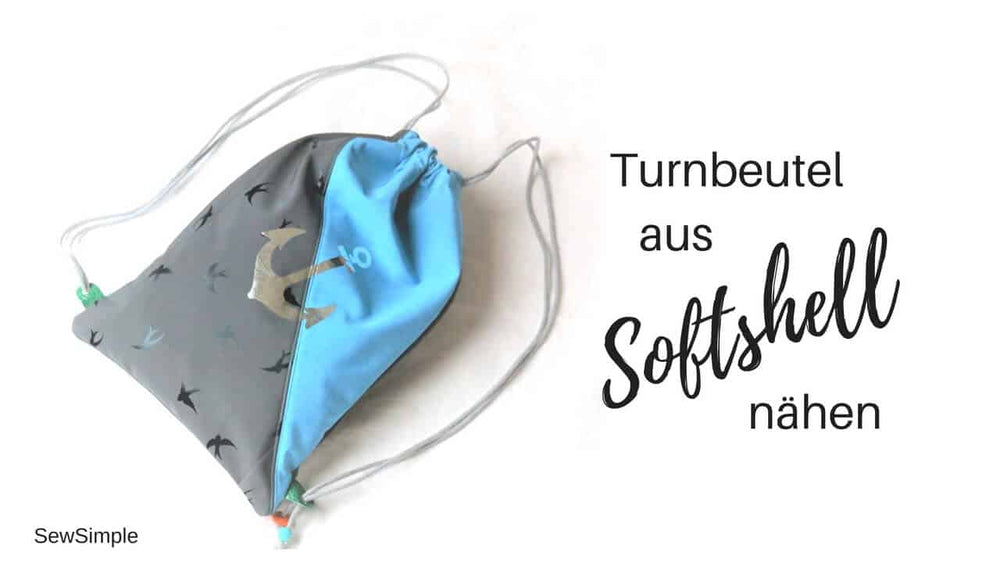 Anleitung: Turnbeutel aus Softshell nähen