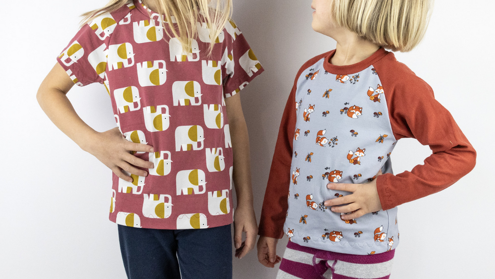 Kindershirt nähen mit Raglanärmel