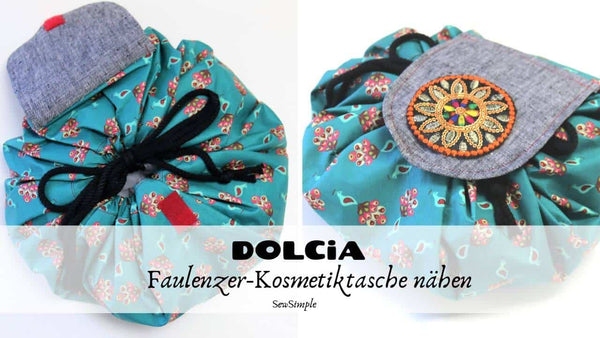 Rund, na und? Faulenzer Kosmetiktasche nähen | Schnittmuster DOLCiA