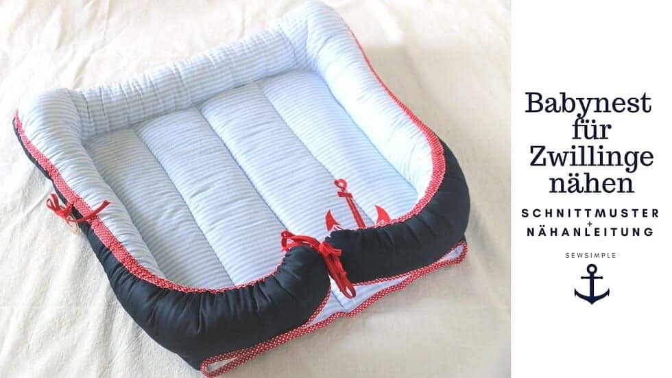 Schnittmuster: Babynest für Zwillinge nähen