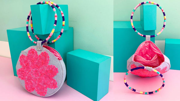 Tasche mit Bambusgriff nähen – gratis Schnittmuster DOILIE