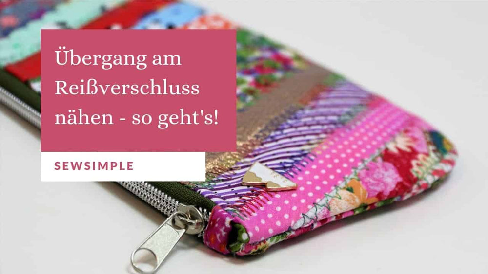 Übergang neben dem Reißverschluss nähen: So geht's