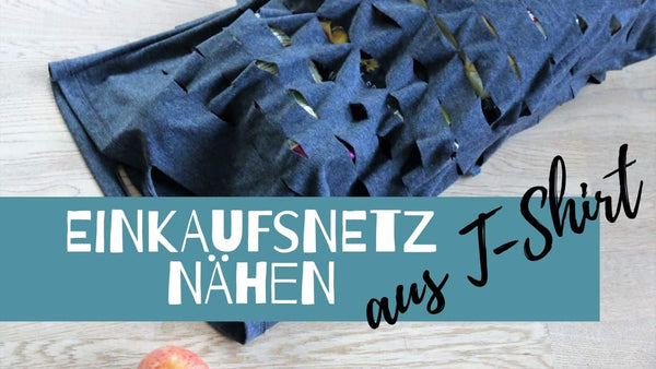 Upcycling: Einkaufsnetz aus T-Shirt nähen