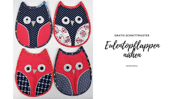 Gratis Schnittmuster: Eulentopflappen nähen