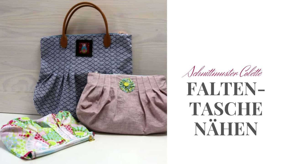 Faltentasche nähen mit französischem Charme