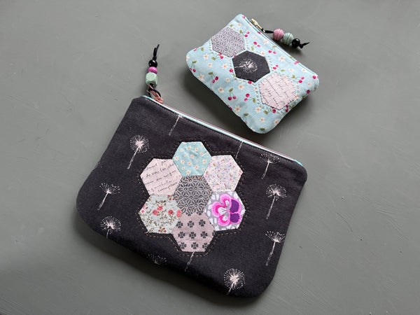 Patchwork-Kosmetiktasche nähen mit Gratis-Schnittmuster