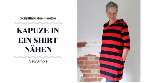 Kapuze in ein Shirt nähen: Anleitung (inkl. Gratis-Schnittmuster)