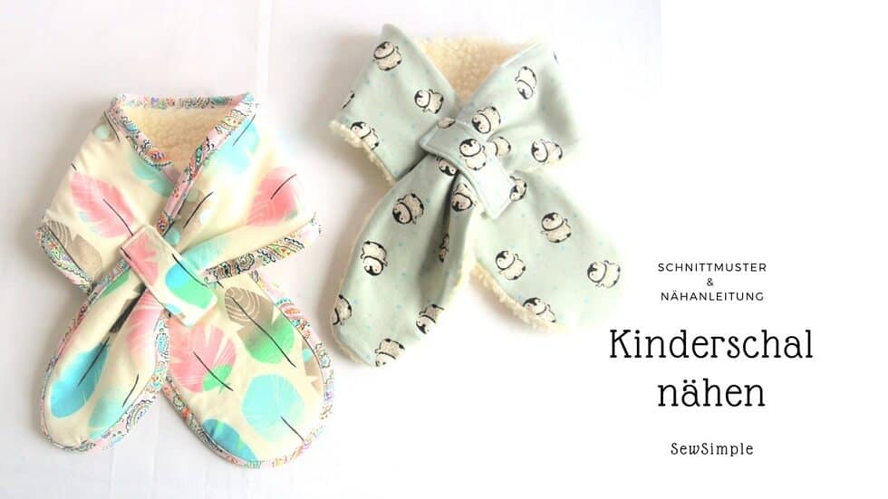 Schal für Kinder nähen: Bilderanleitung mit Schnittmuster