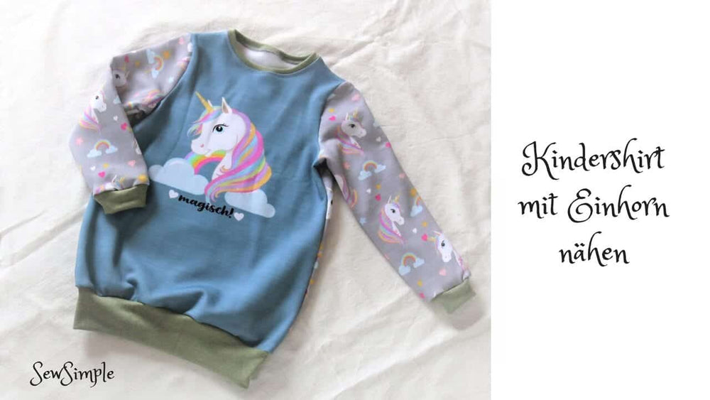 Näh-Idee: Kindershirt mit Einhorn nähen