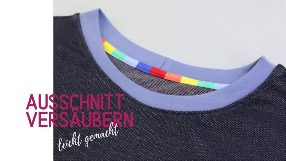 Ausschnitt versäubern mit Jersey-Streifen: So geht's ganz leicht