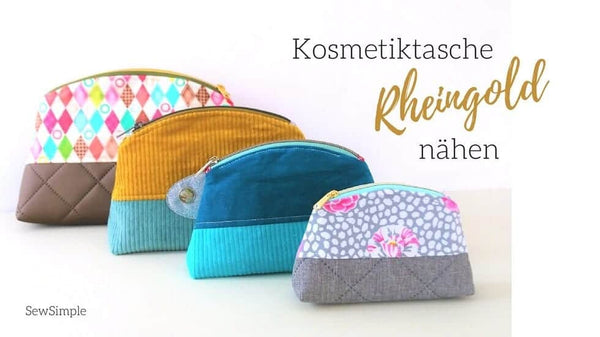 Schnittmuster: Kosmetiktasche Rheingold nähen