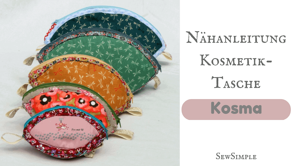 Nähanleitung: Kosmetiktasche Kosma | 5 Größen