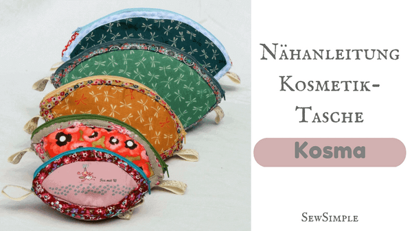 Nähanleitung: Kosmetiktasche Kosma | 5 Größen