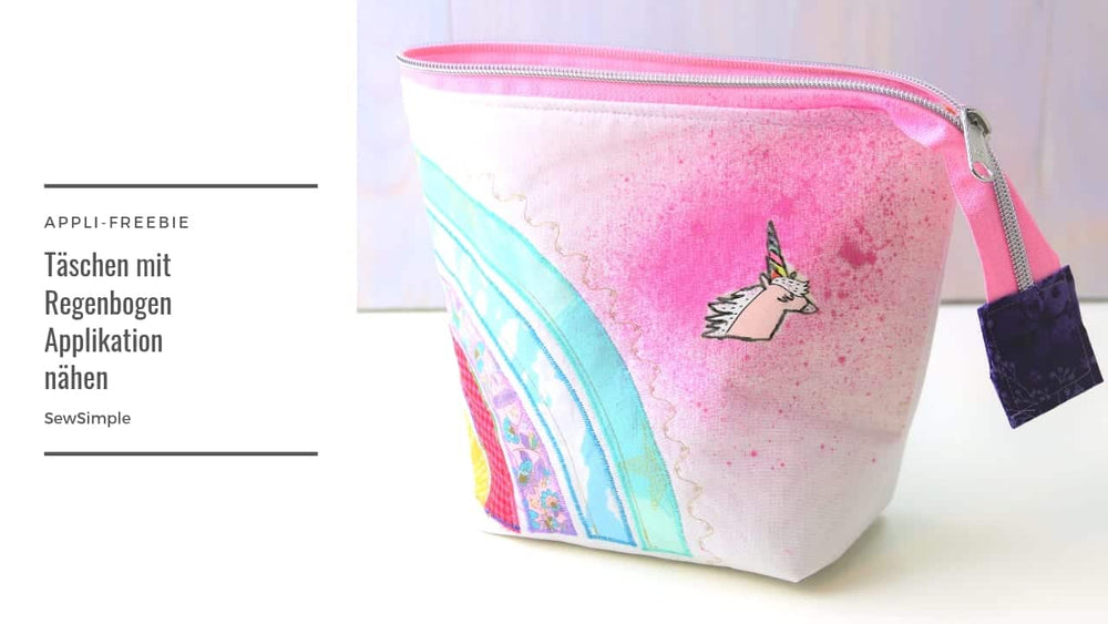 Tasche mit Regenbogen-Applikation nähen | mit Appli-Vorlage