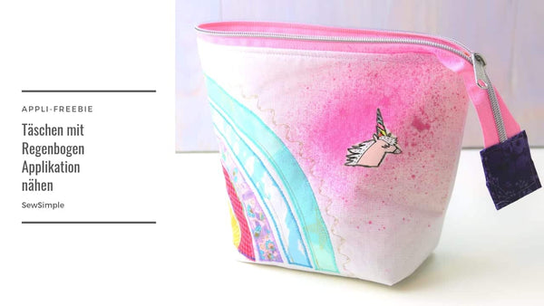 Tasche mit Regenbogen-Applikation nähen | mit Appli-Vorlage