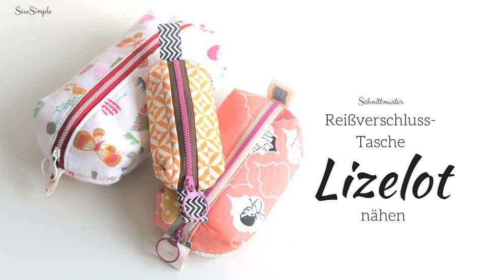 Schnittmuster: Reißverschluss-Tasche Lizelot nähen