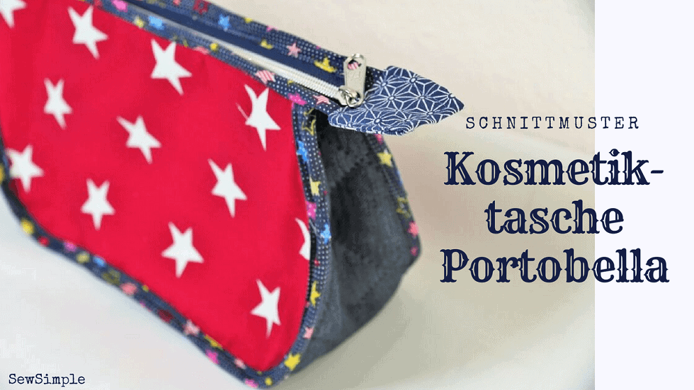 Schnittmuster: Kosmetiktasche Portobella nähen | Freebie