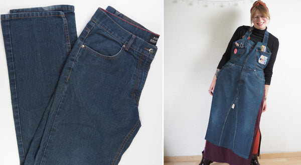 Schürze aus alten Jeans nähen: Upcycling pur!