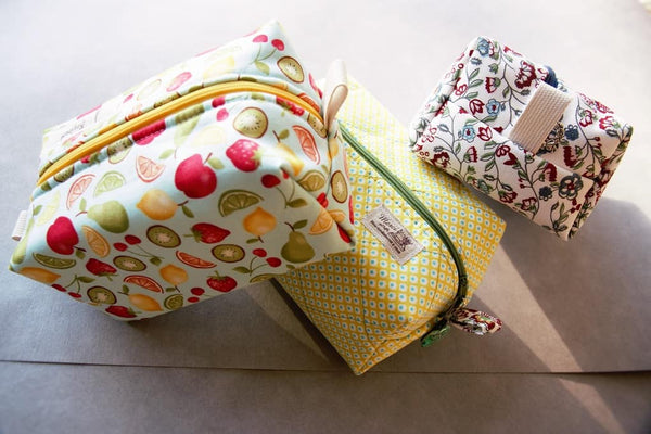 Boxy Bag nähen: Kosmetiktasche ohne Schnittmuster