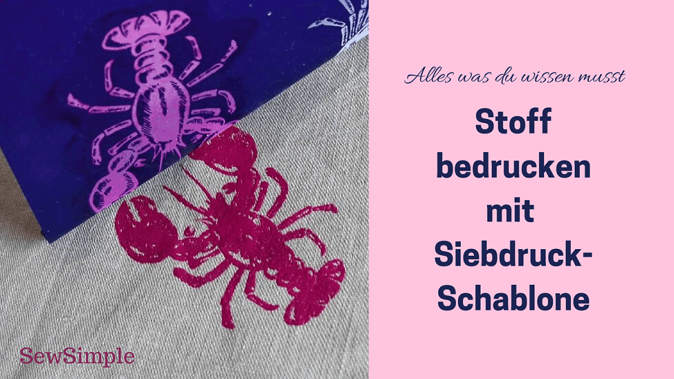 Stoff bedrucken mit Siebdruck-Schablonen: Anleitung
