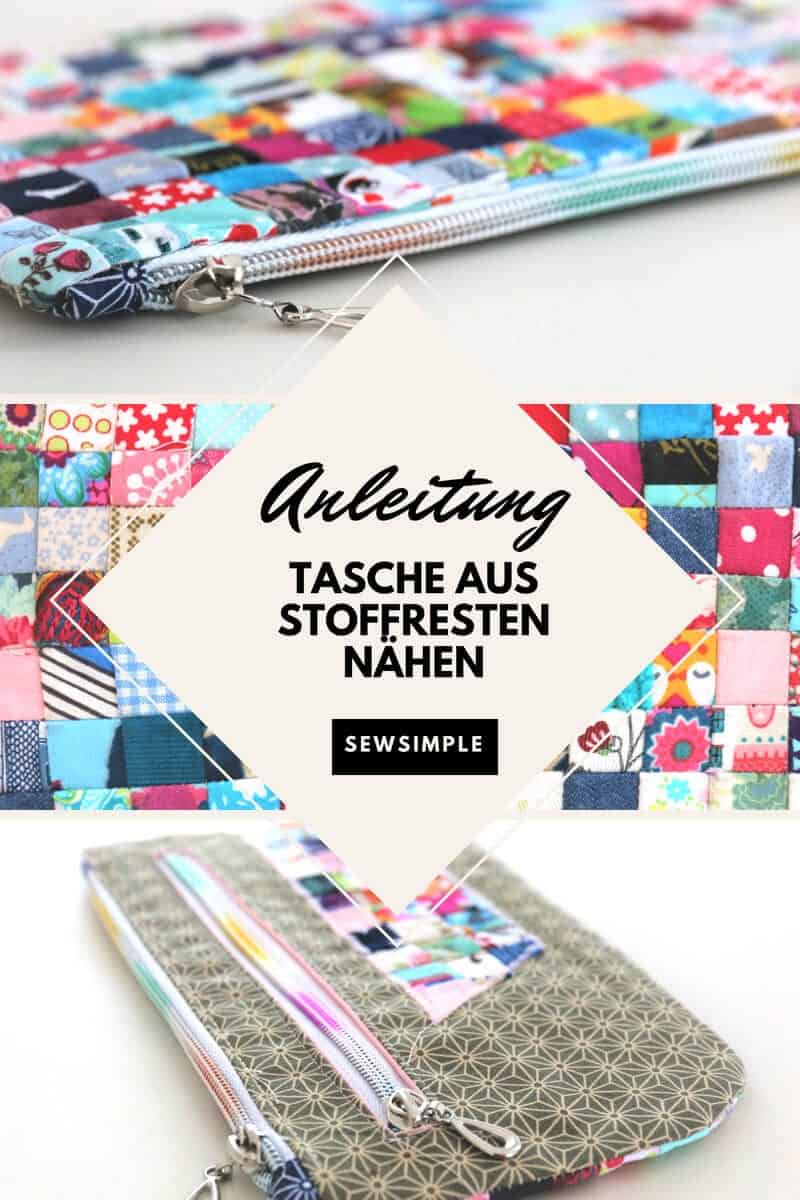 Tasche aus Stoffresten nähen:  Bilderanleitung