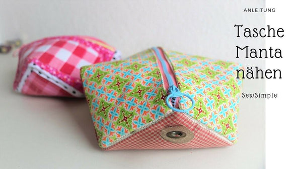 Eckige Tasche mit Reißverschluss nähen | Tasche "Manta"