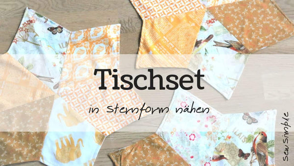 Tischset für Weihnachten nähen (in Sternform)