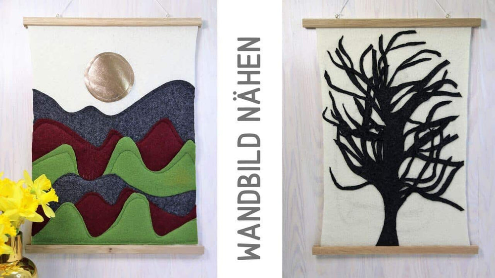 Wandbild nähen: Toll für Walkstoff!
