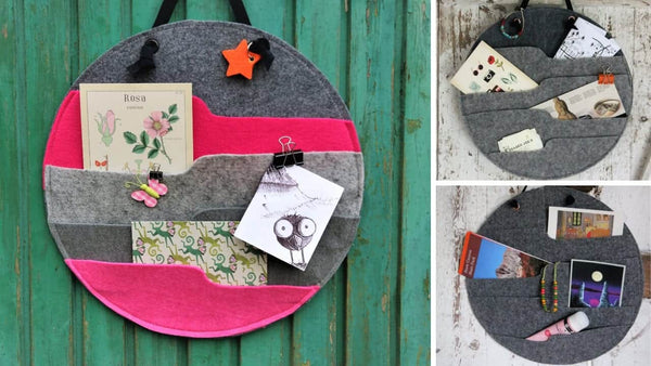Wandtasche aus Filz nähen (im Hygge-Stil)