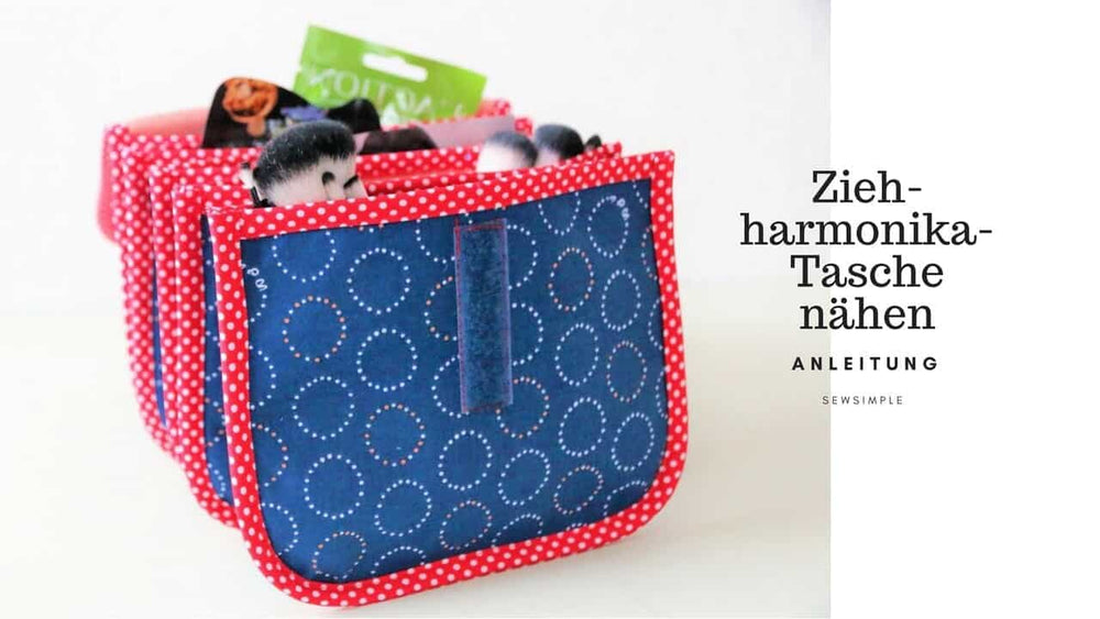 Ziehharmonika-Tasche nähen: Anleitung mit Nähvideo