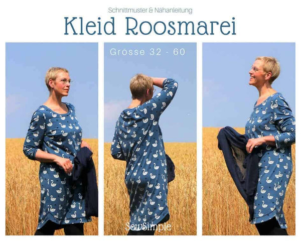 Auch in Plus Size: Kleid Roosmarei nähen