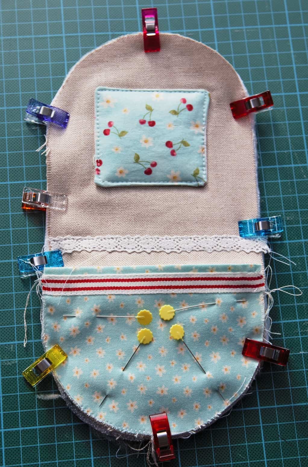 Tasche zuschneiden und fixieren