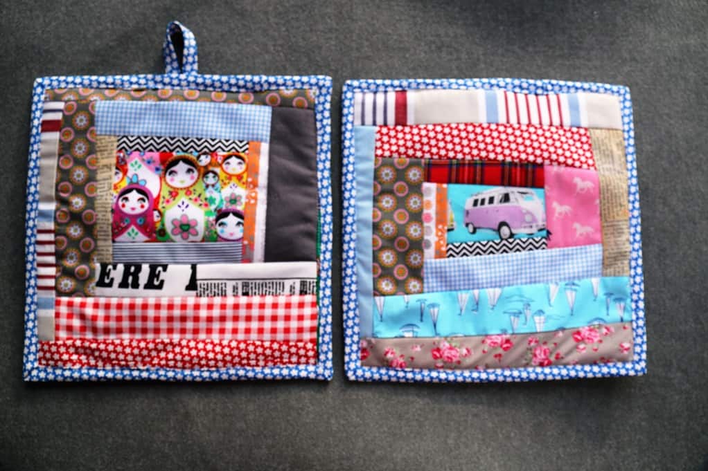 Quilt-Sandwich zusammenlegen und einfassen