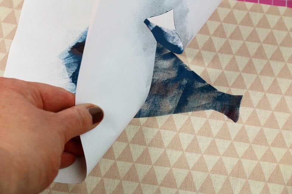 Trocknen lassen und Papier abziehen