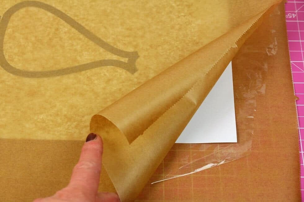Zweite Lage Backpapier