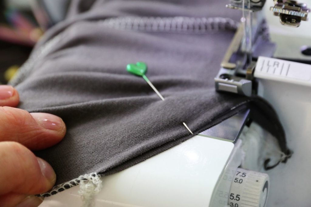 Bündchen annähen mit Öffnung
