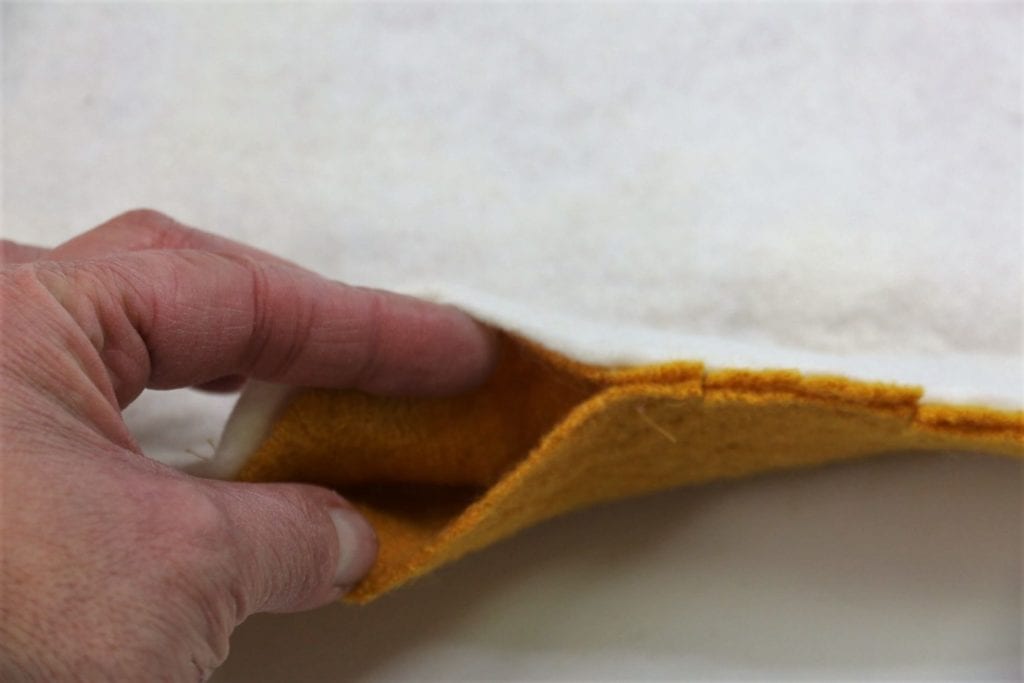 Blatt wenden und bügeln