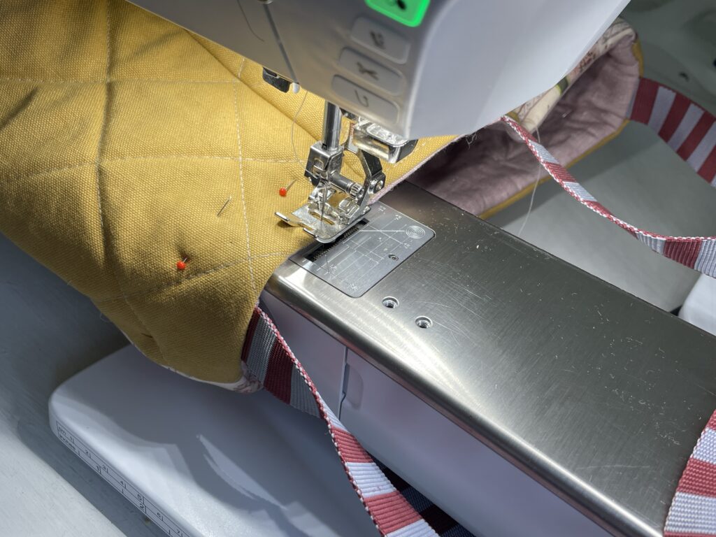 Tasche wenden und absteppen