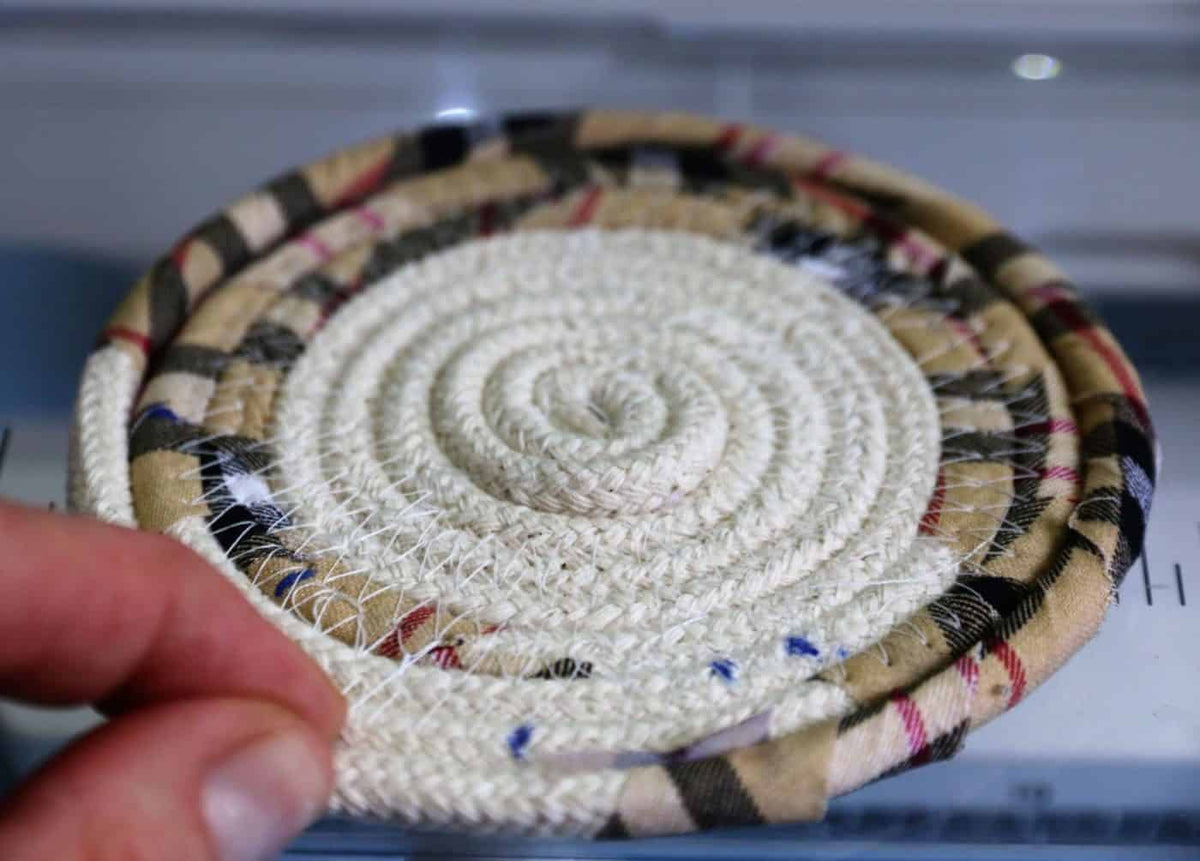 Versetztes Spiralmuster nähen