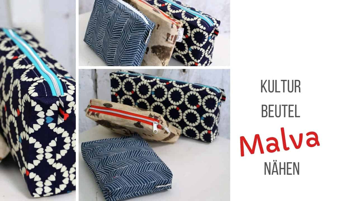 Kulturbeutel nähen: Schnittmuster Malva