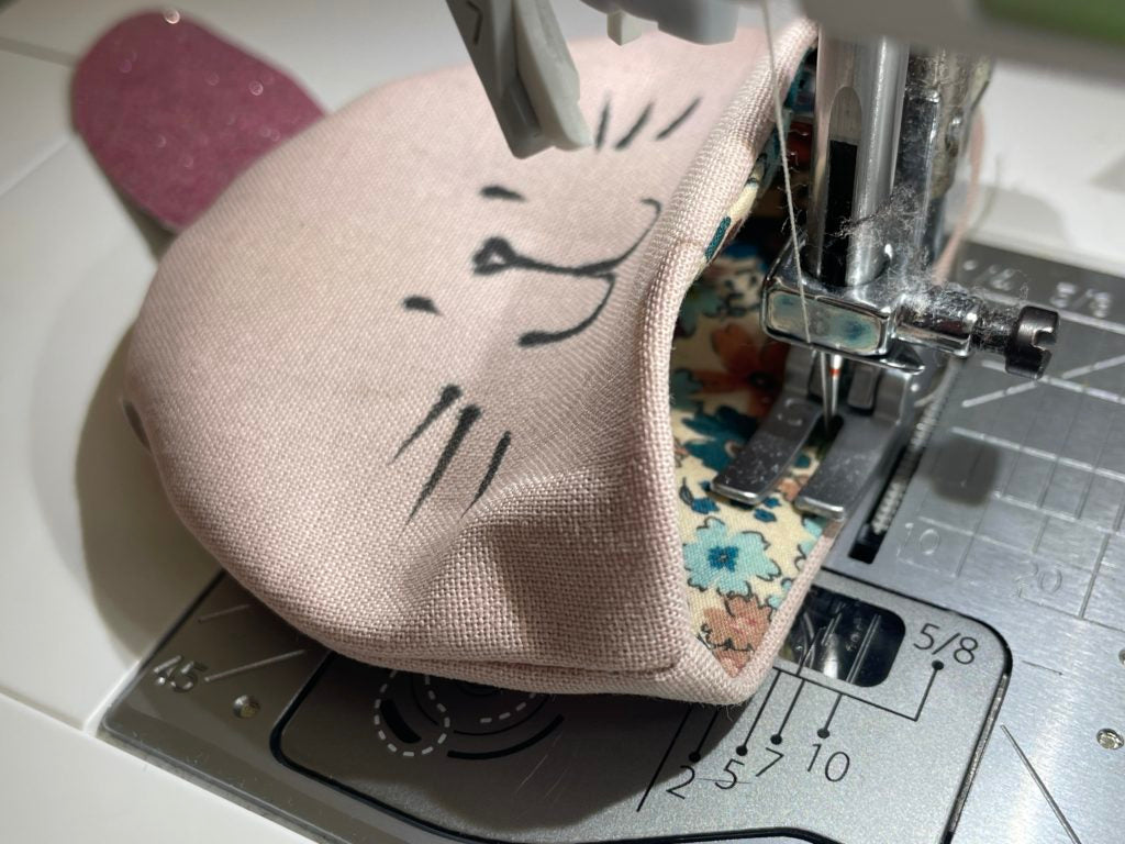 Futter einstülpen und absteppen