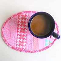 Schnittmuster Mug Rug oval