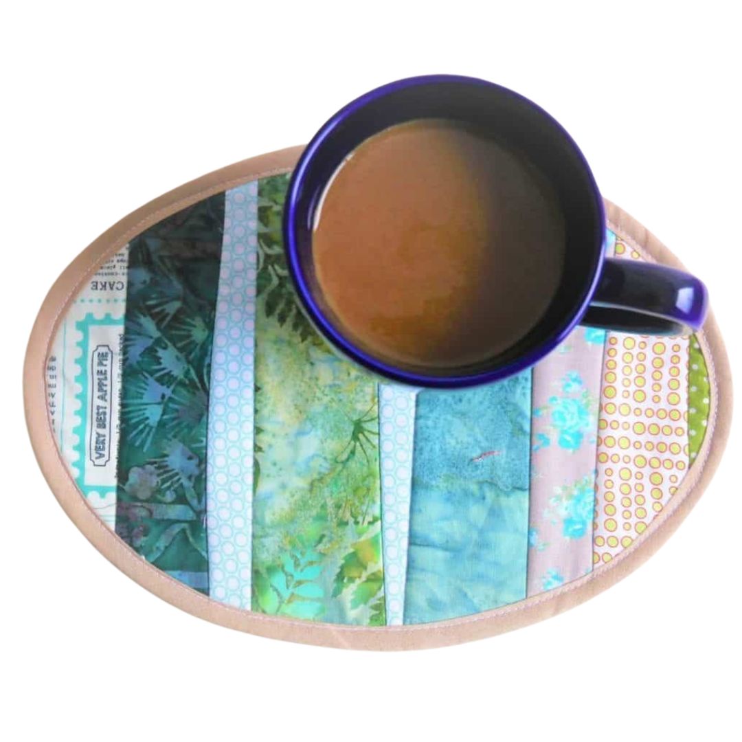 Schnittmuster Mug Rug oval