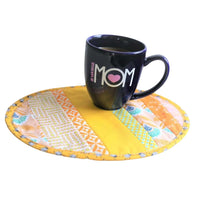 Schnittmuster Mug Rug oval