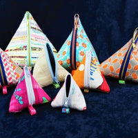 Nähanleitung Pyramidentäschchen | Dreieckstäschchen