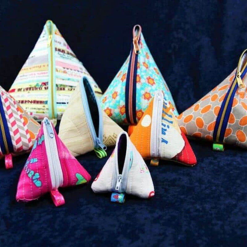 Nähanleitung Pyramidentäschchen | Dreieckstäschchen