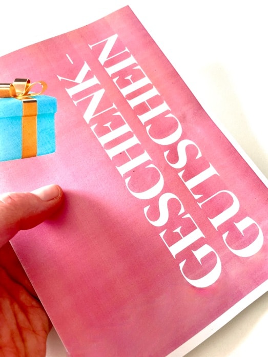 Geschenk-Gutschein für Schnittmuster