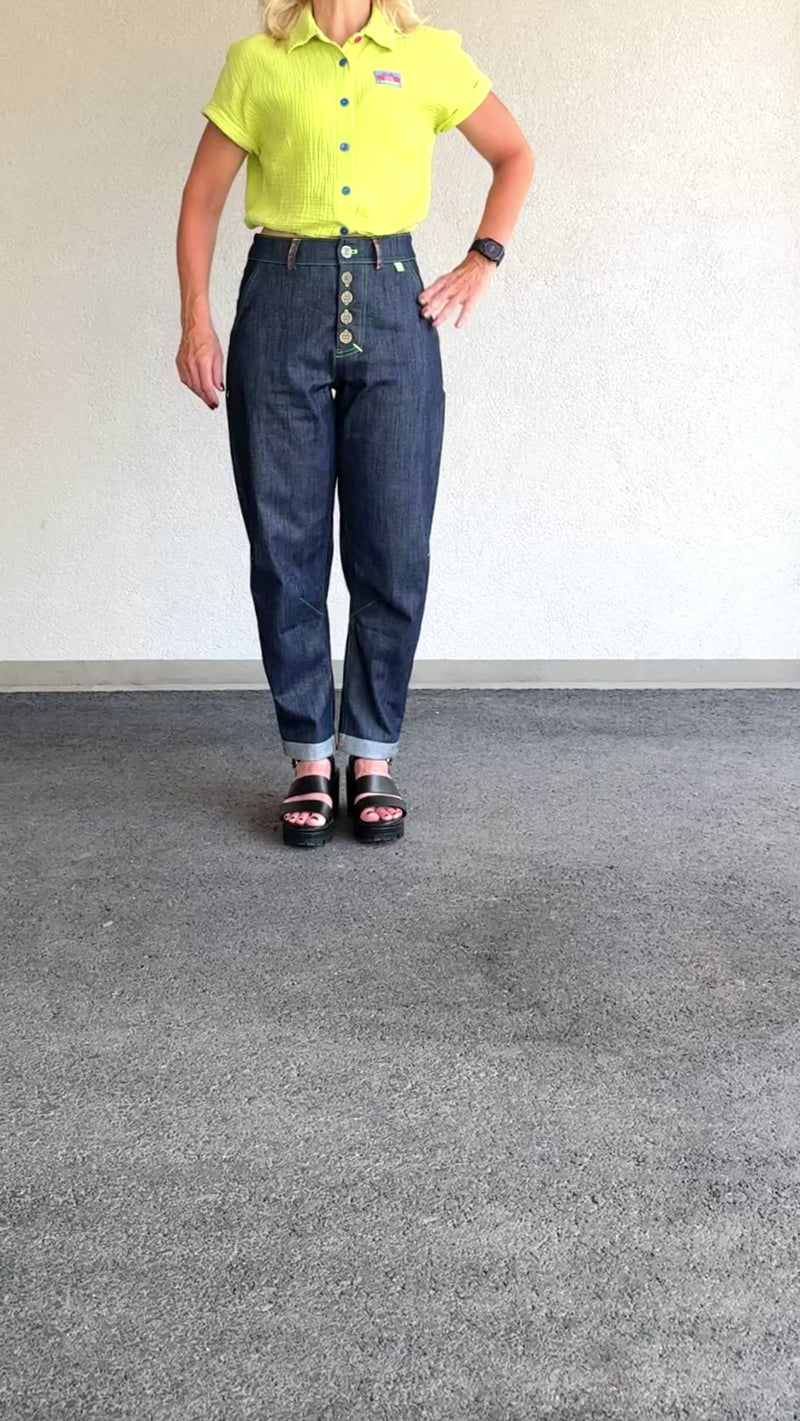Barrel-Jeans KATTIS | Papierschnittmuster